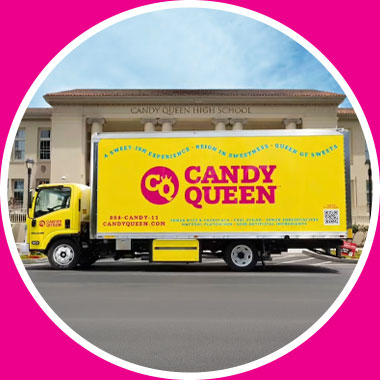 Candy Queen mobile candy truck for school events and fundraisers