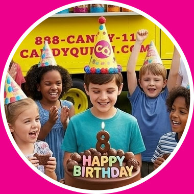 Candy Queen mobile candy truck for birthday parties and private gatherings