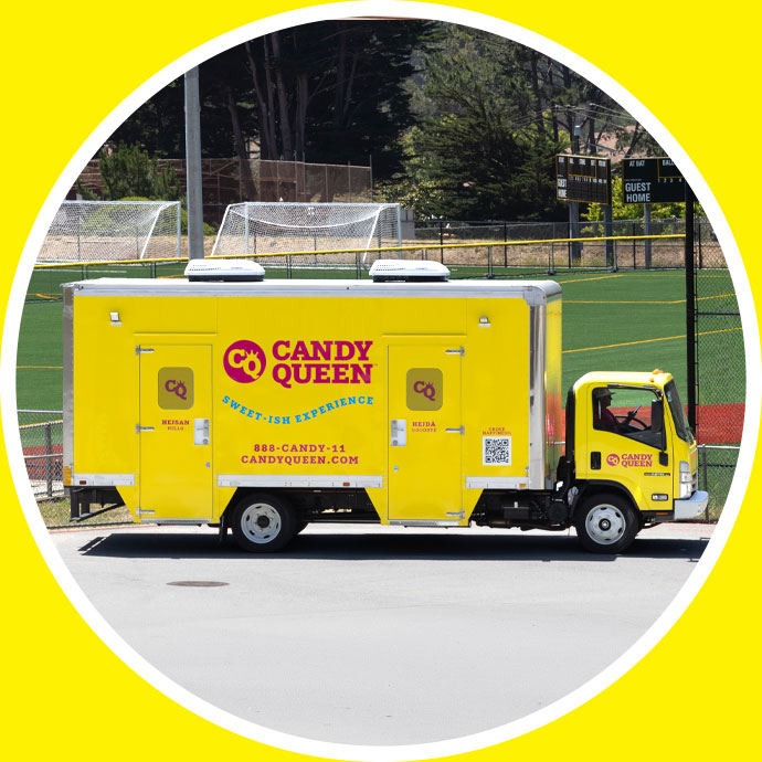 Candy Queen mobile candy truck at sports tournament