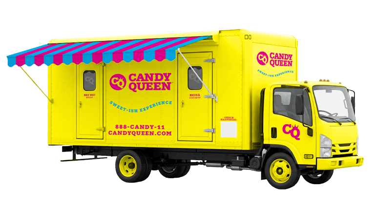 Pink Candy Queen mobile food truck serving authentic Swedish candy